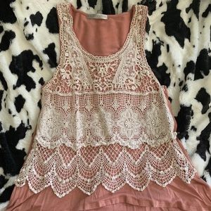Women’s Lace overlay tank